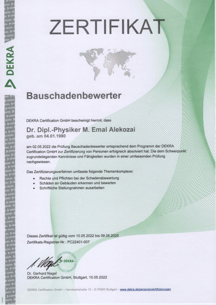 Bauschadenbewerter (DEKRA Certification GmbH)