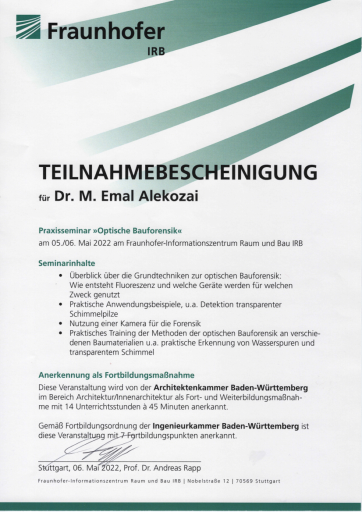 Optische Bauforensik